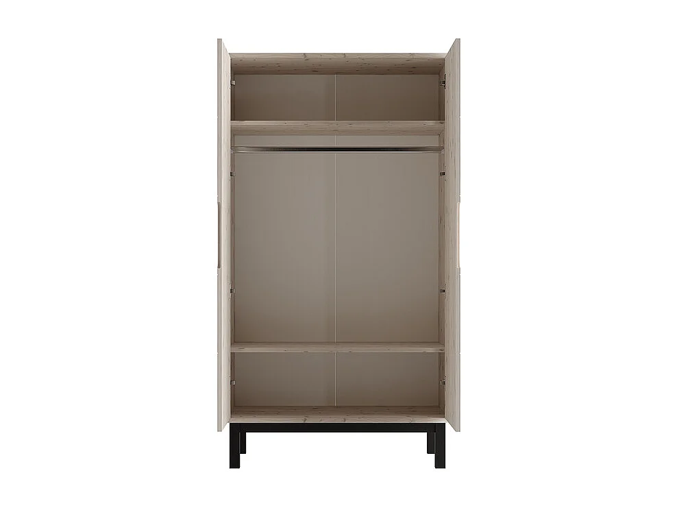 Armoire 2 portes Country Bois blanchi