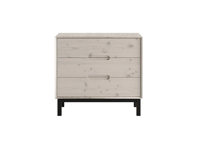 Pinio Country 3-drawer chest and 2-door cabinet Bleached wood
