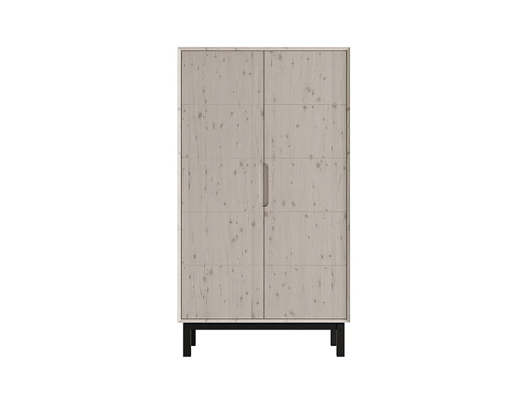 Pinio Country 3-drawer chest and 2-door cabinet Bleached wood