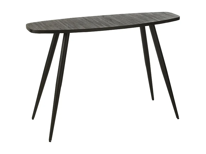 Console Ovale en Bois "Teck" 120cm Noir