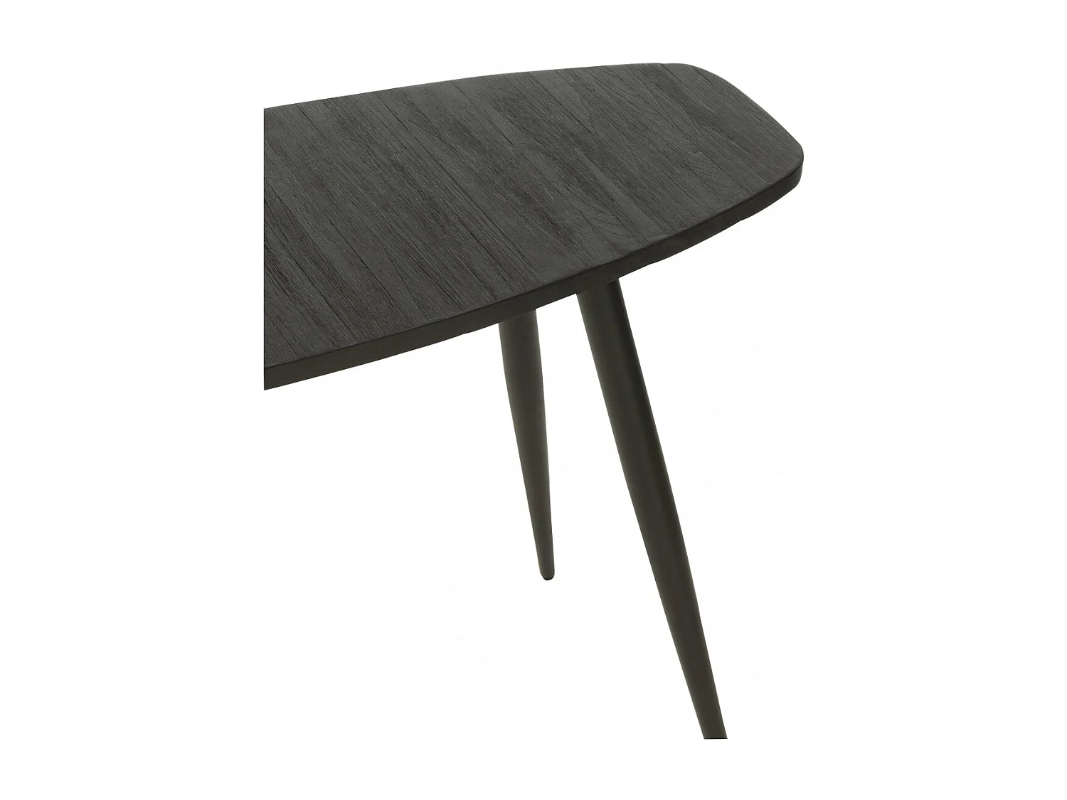 Console Ovale en Bois "Teck" 120cm Noir