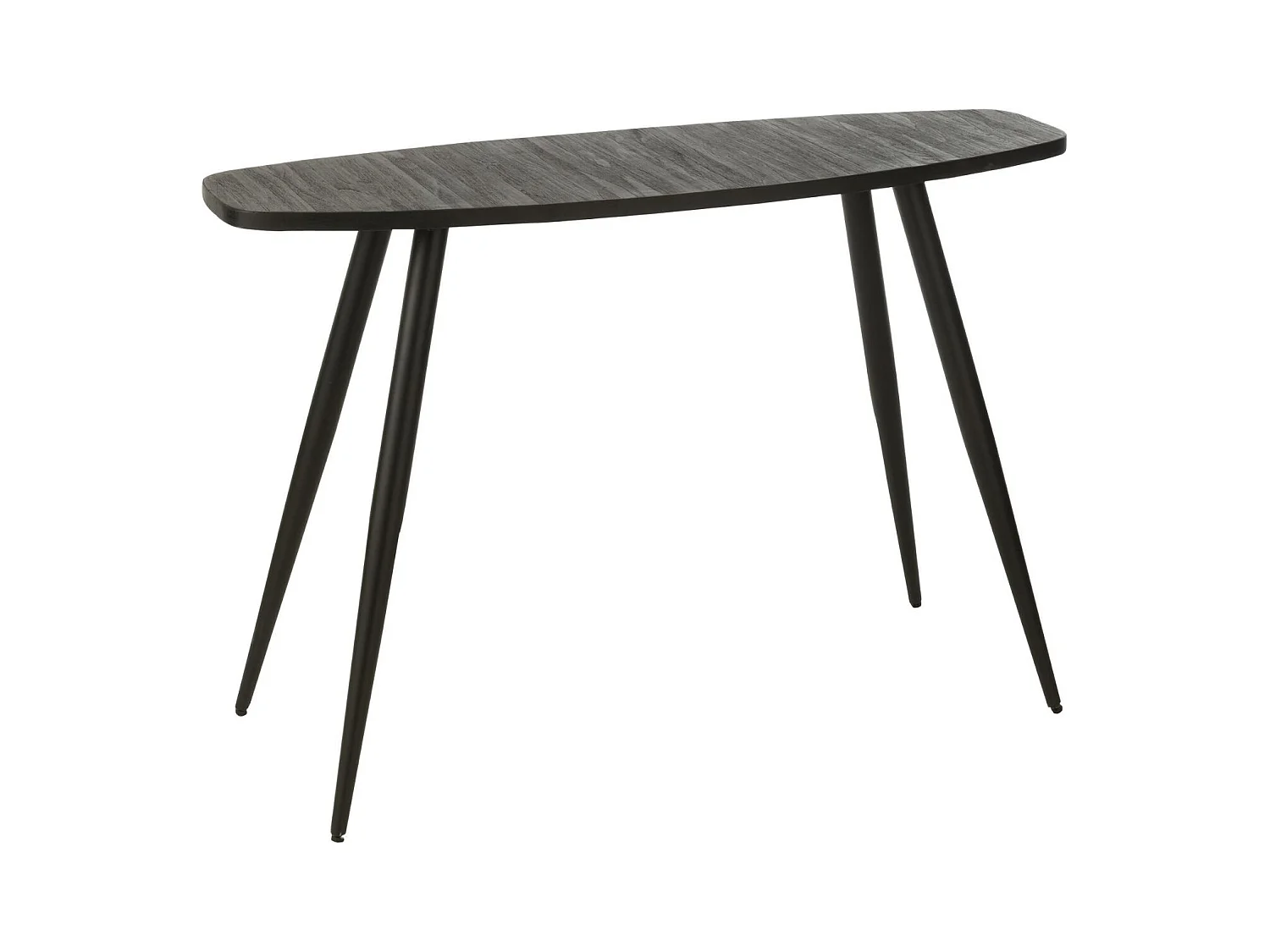 Console Ovale en Bois "Teck" 120cm Noir