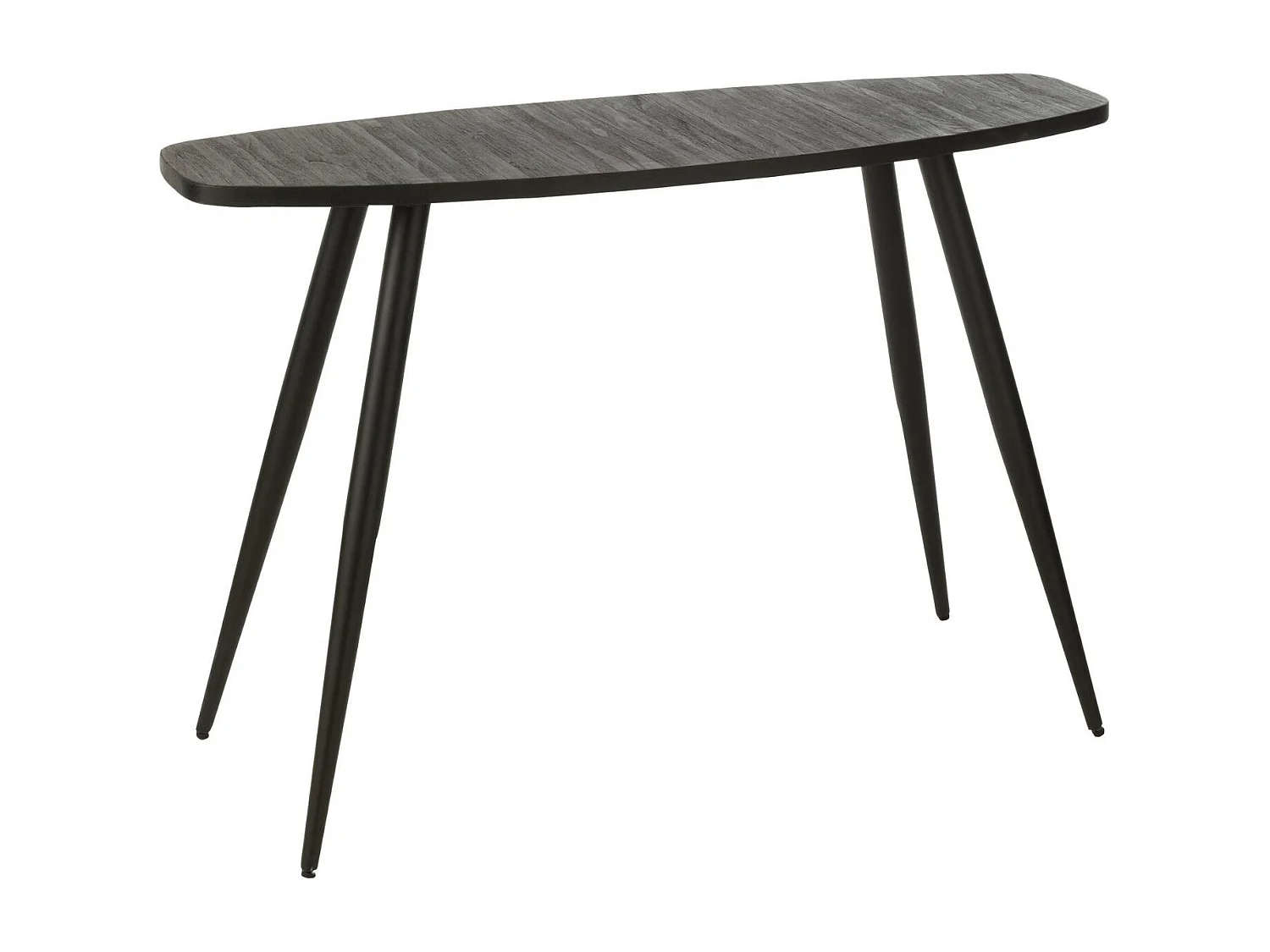 Console Ovale en Bois "Teck" 120cm Noir