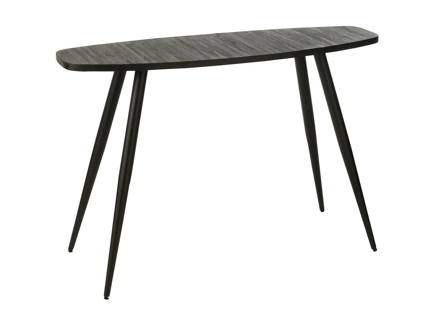Console Ovale en Bois "Teck" 120cm Noir