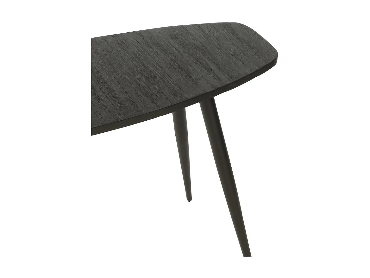 Console Ovale en Bois "Teck" 120cm Noir