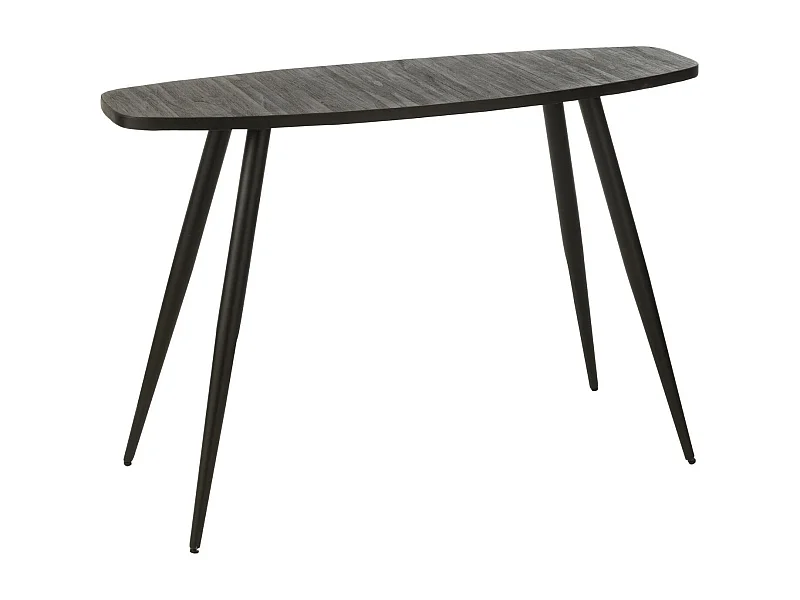 Console Ovale en Bois "Teck" 120cm Noir