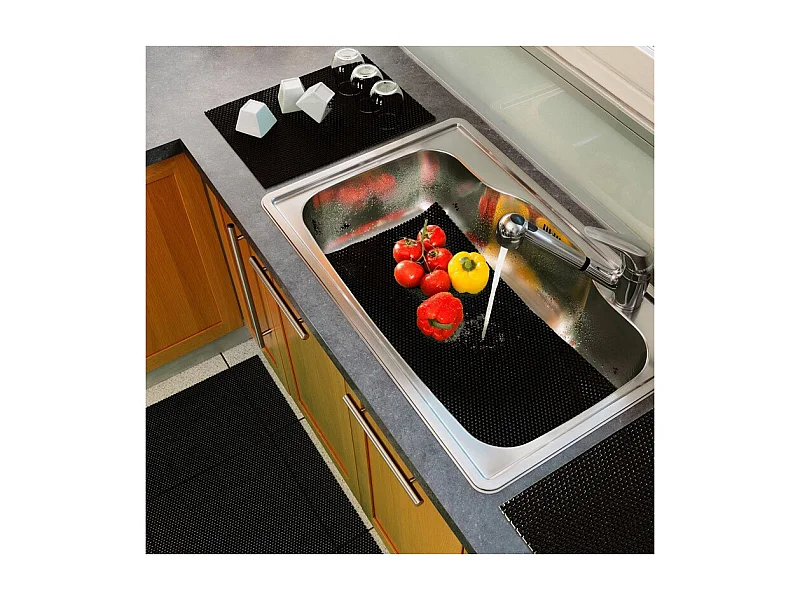 Tapis Multi-Usage en PVC "Tubulo" 43x65cm Noir