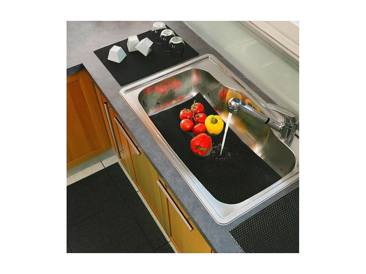 Tapis Multi-Usage en PVC "Tubulo" 43x65cm Anthracite