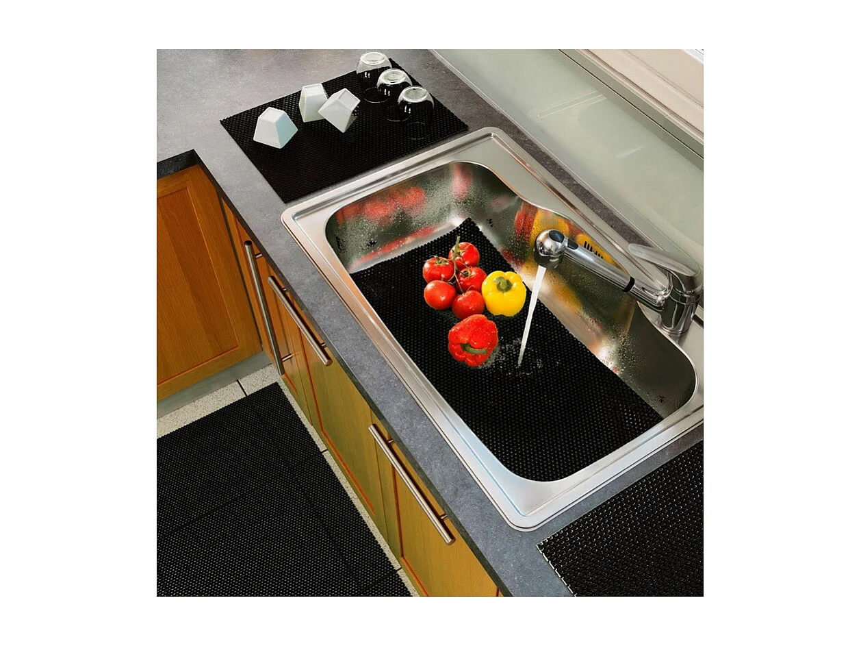 Tapis Multi-Usage en PVC "Tubulo" 32x43cm Noir