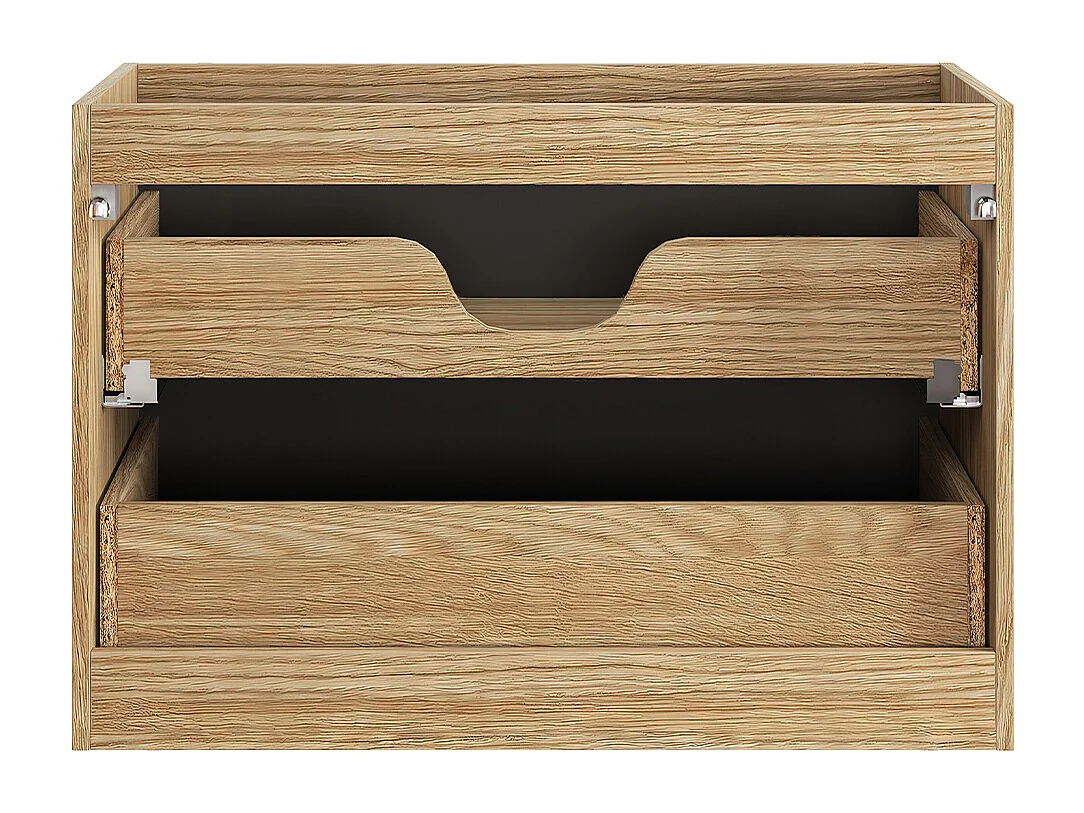 Set di mobili da bagno con lavabo Elora nero e marrone 80cm