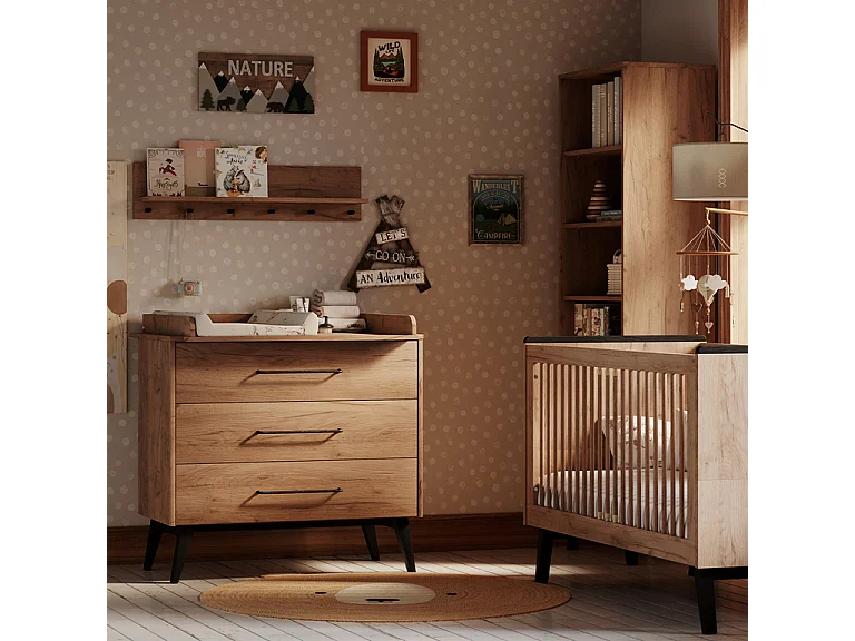 Lit évolutif 70x140 Retro Bois