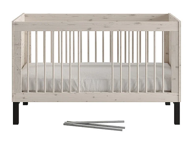 Lit évolutif 70x140 Country Bois blanchi