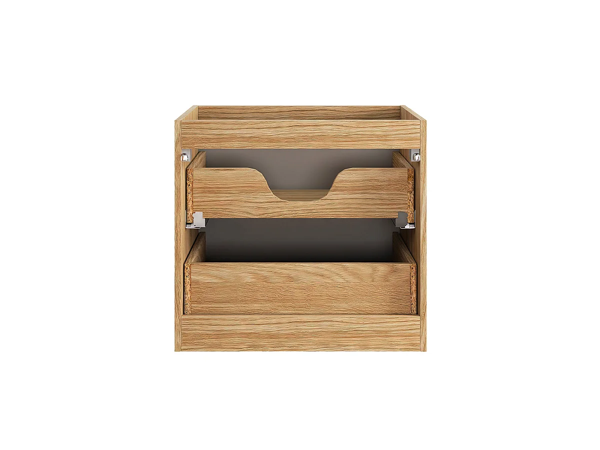 Mobile lavabo singolo Elora beige e legno 60 cm