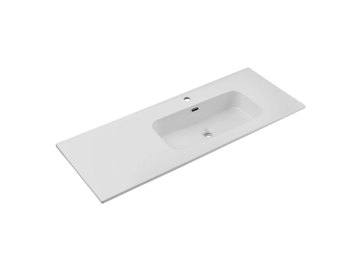Mobiletto singolo Elora nero e legno con lavabo incassato destro 90 cm