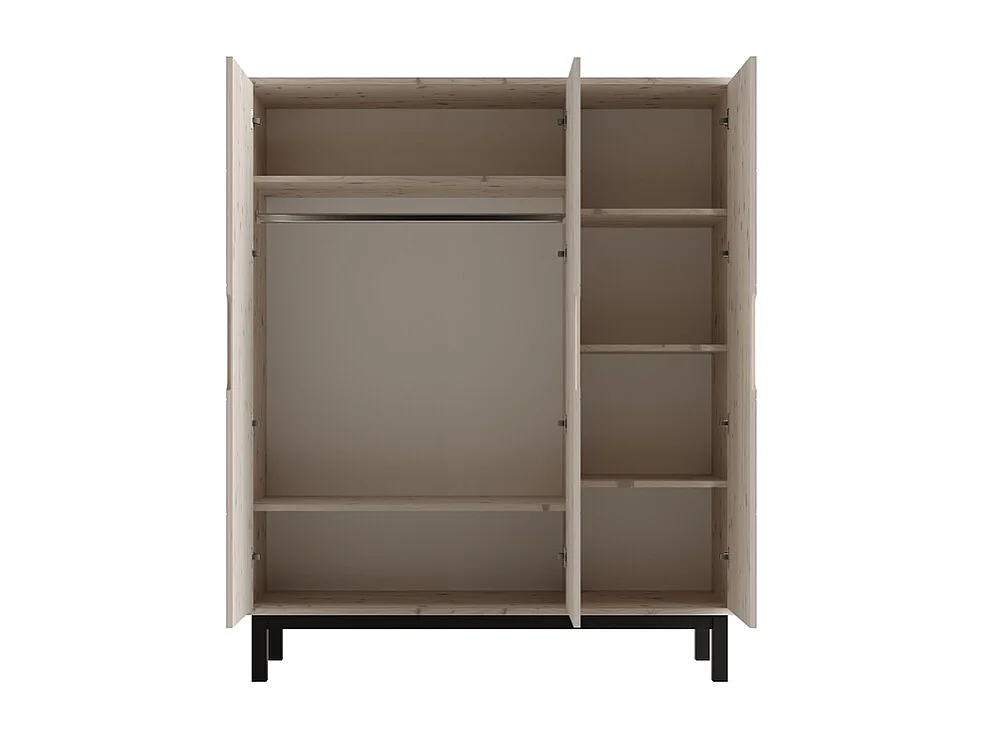 Armoire 3 portes Country Bois blanchi