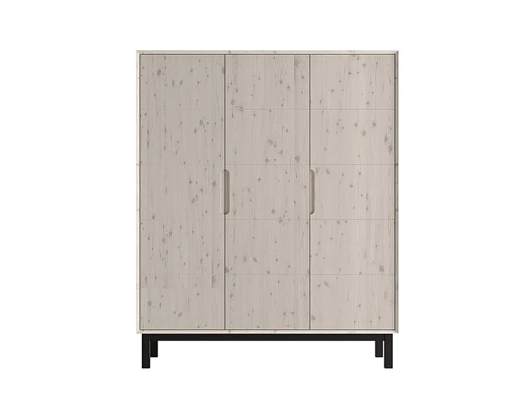 3-door wardrobe Pinio Country Bleached wood