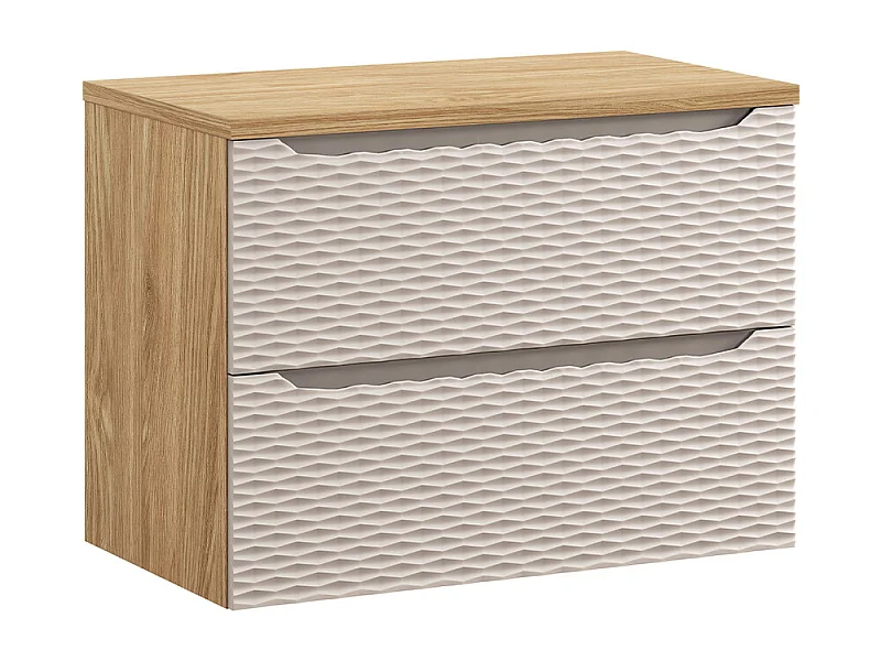 Elora 80cm badmeubel Beige en hout