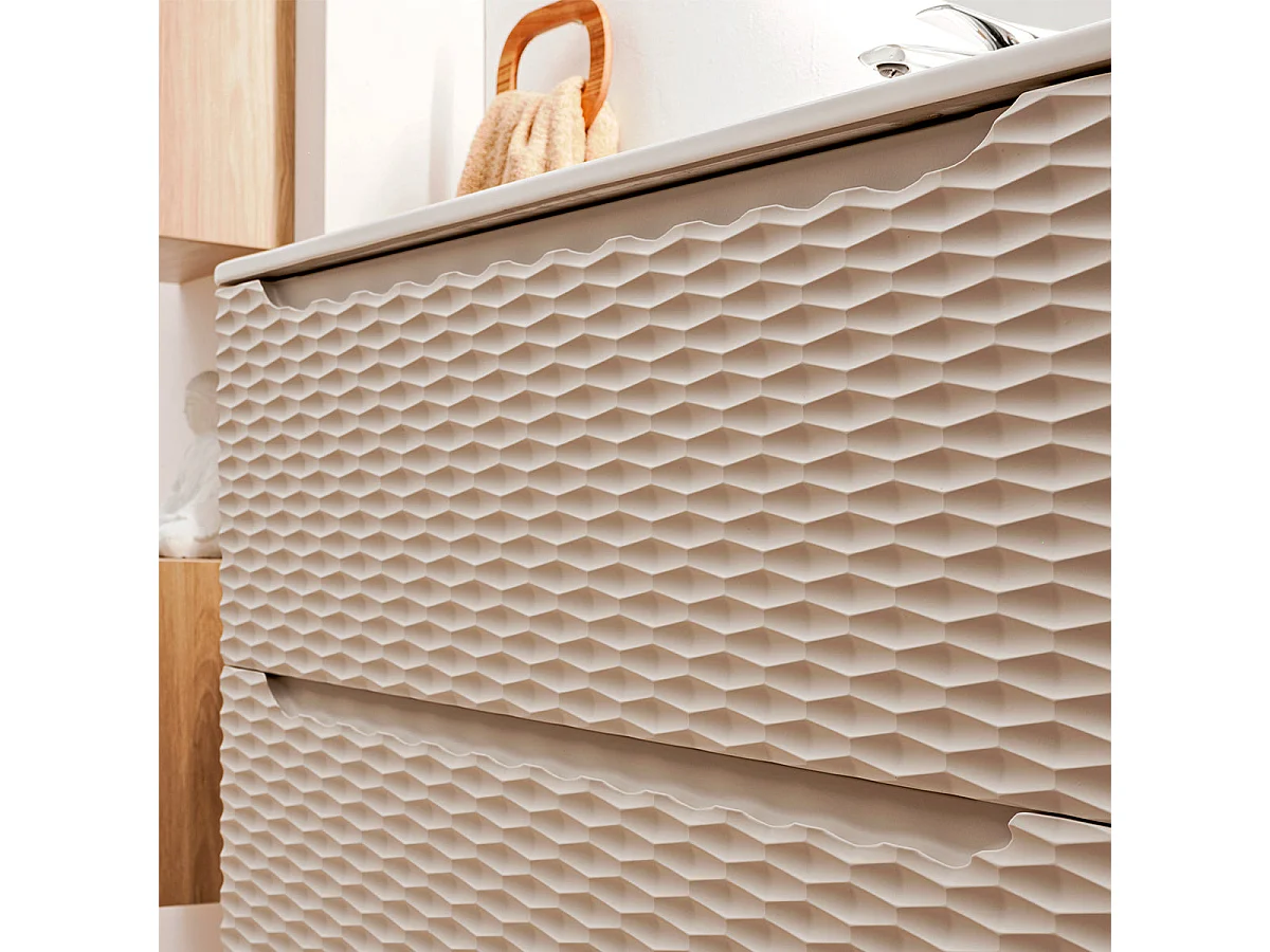 Elora badmeubel beige en hout 90cm
