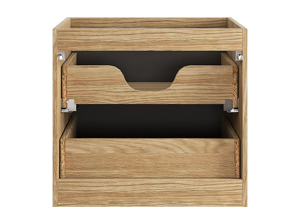 Mobile bagno senza lavabo Elora nero e marrone 60cm