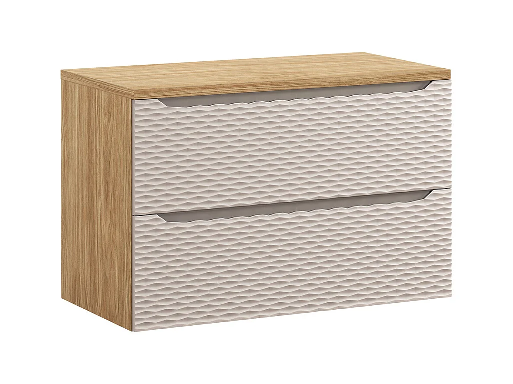 Elora 90cm badmeubel Beige en hout