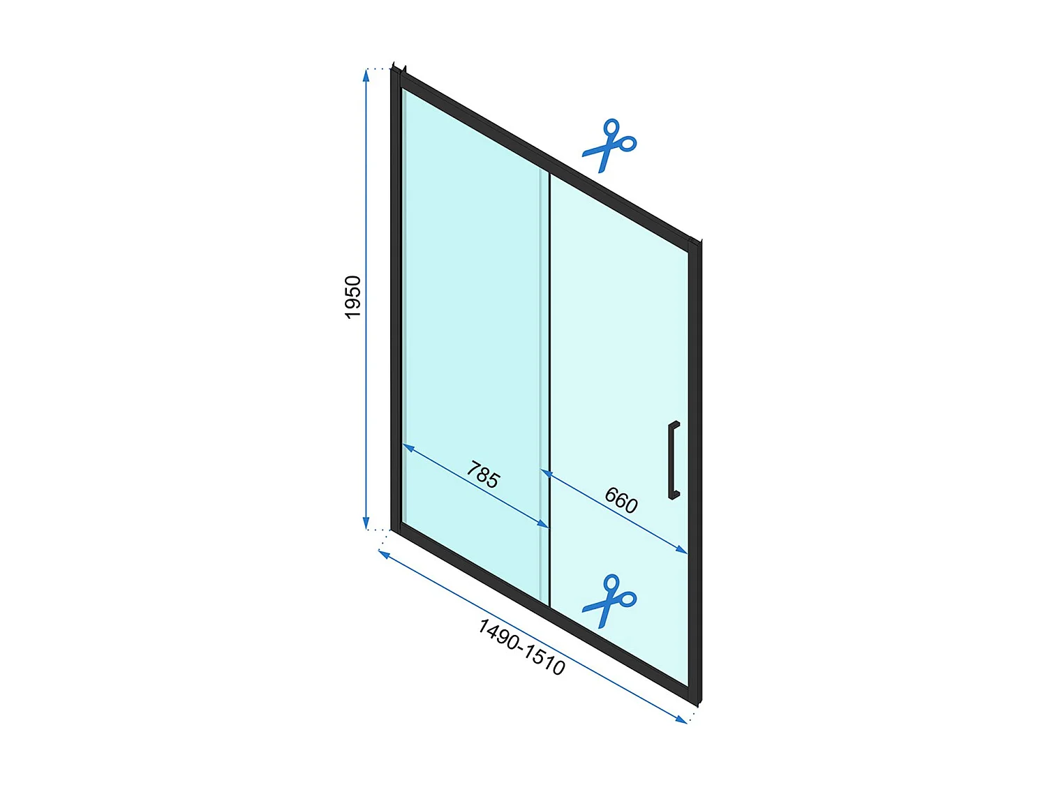 Puerta De Ducha Rea Rapid Slide 150 Black