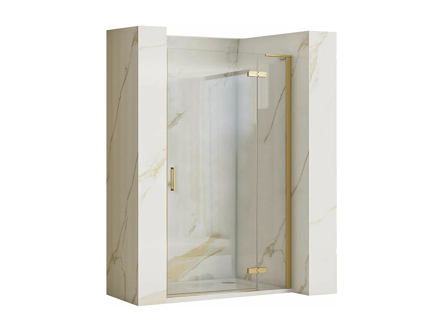 Portas De Chuveiro Rea Hugo 90 Brush Gold