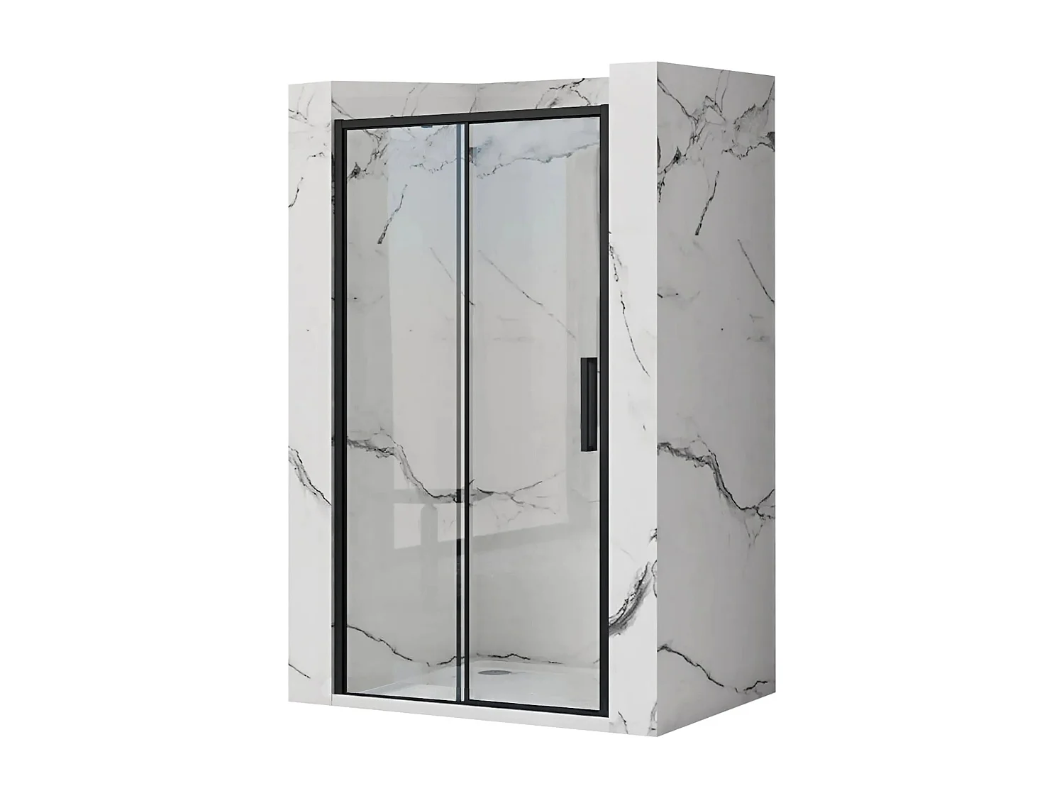 Porte De Douche Coulissante Rea Rapid Slide 120 Black