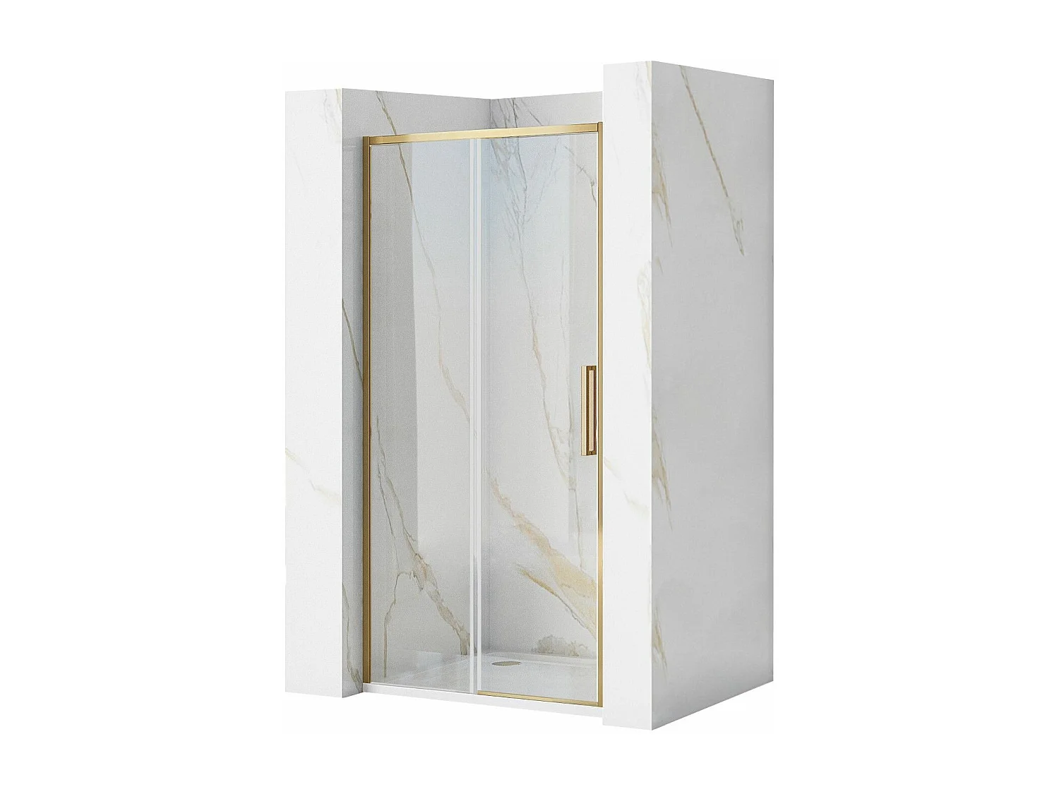 Porte De Douche Coulissante Rea Rapid Slide 100 Brush Gold