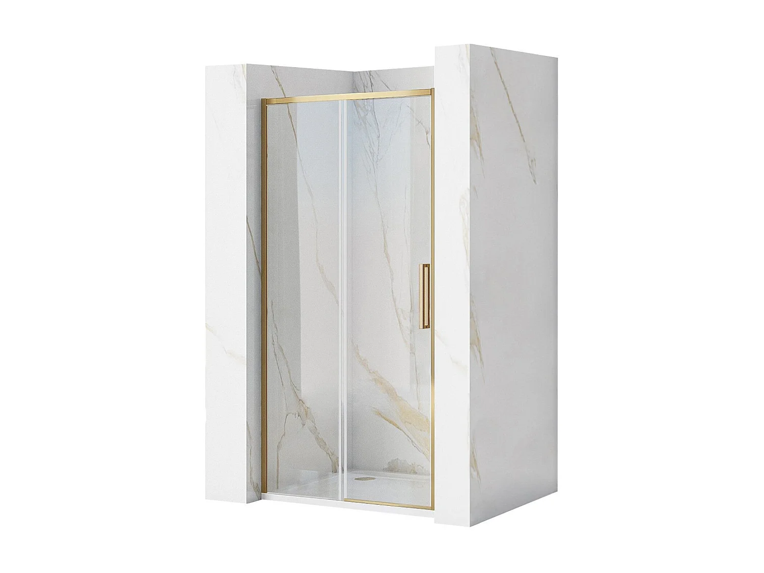 Porte De Douche Coulissante Rea Rapid Slide 100 Brush Gold
