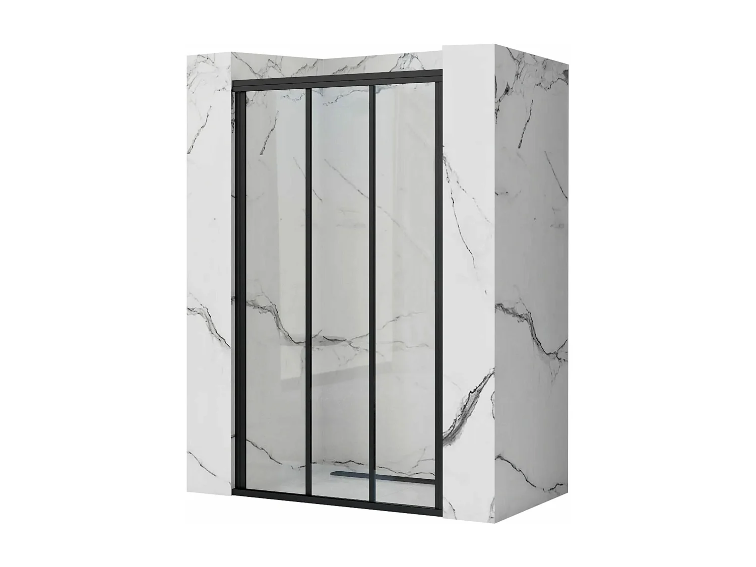 Porte De Douche Rea Alex 100 Black