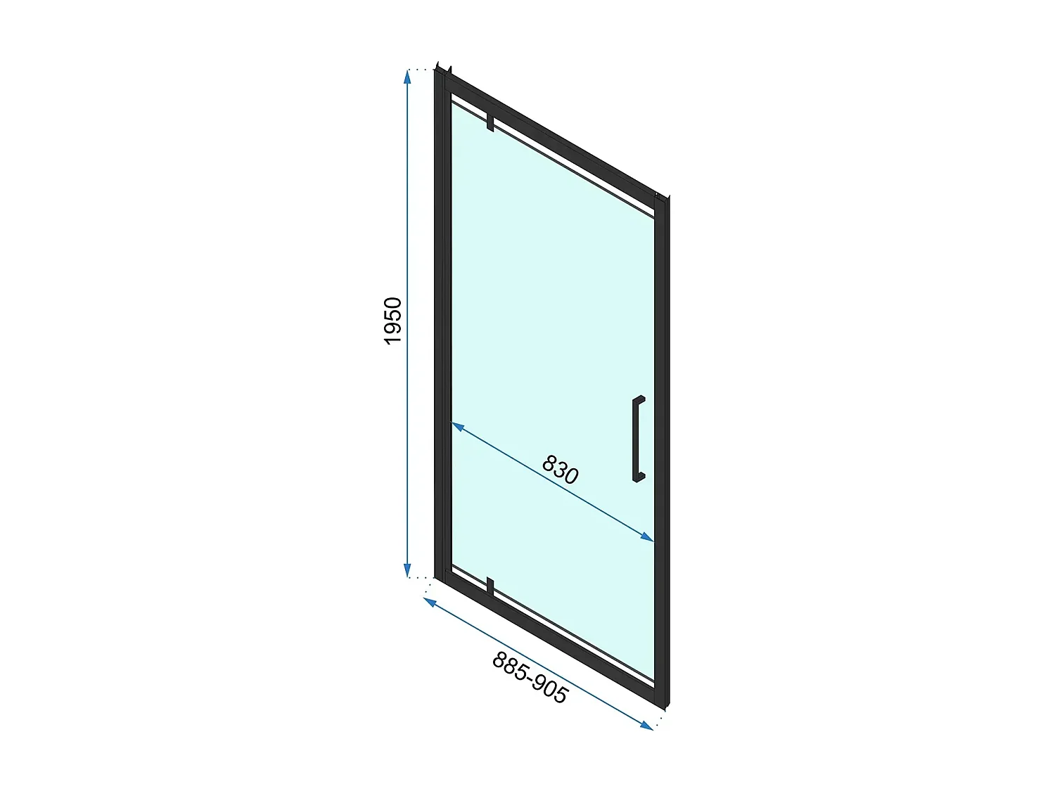 Porte De Douche À Entrouvrir Rea Rapid Swing 90 Chrome