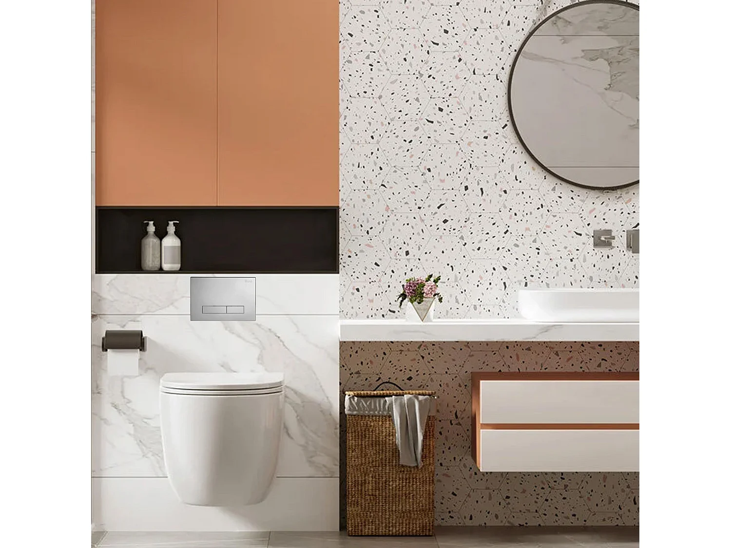 Plaque De Commande Wc Type H Rea Chrome