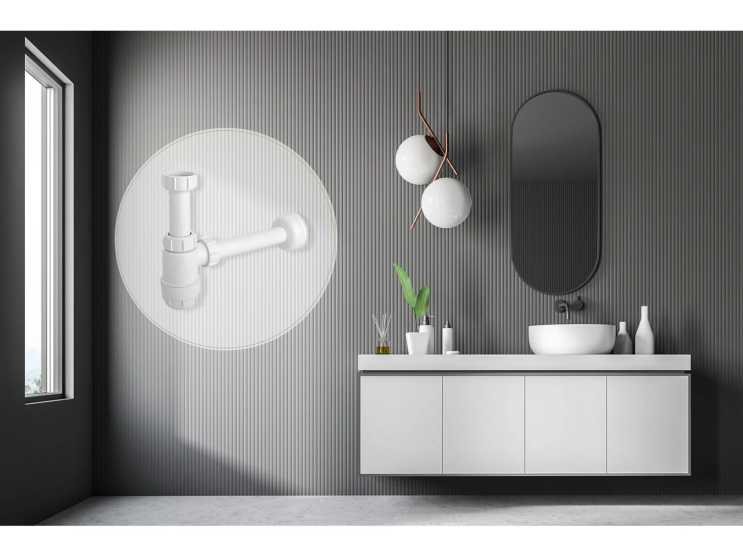 Siphon De Lavabo Rea Hc2 White