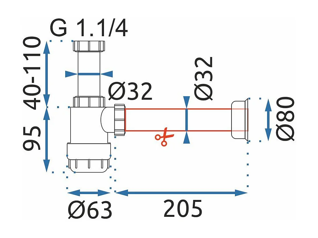 Siphon De Lavabo Rea Hc2 White
