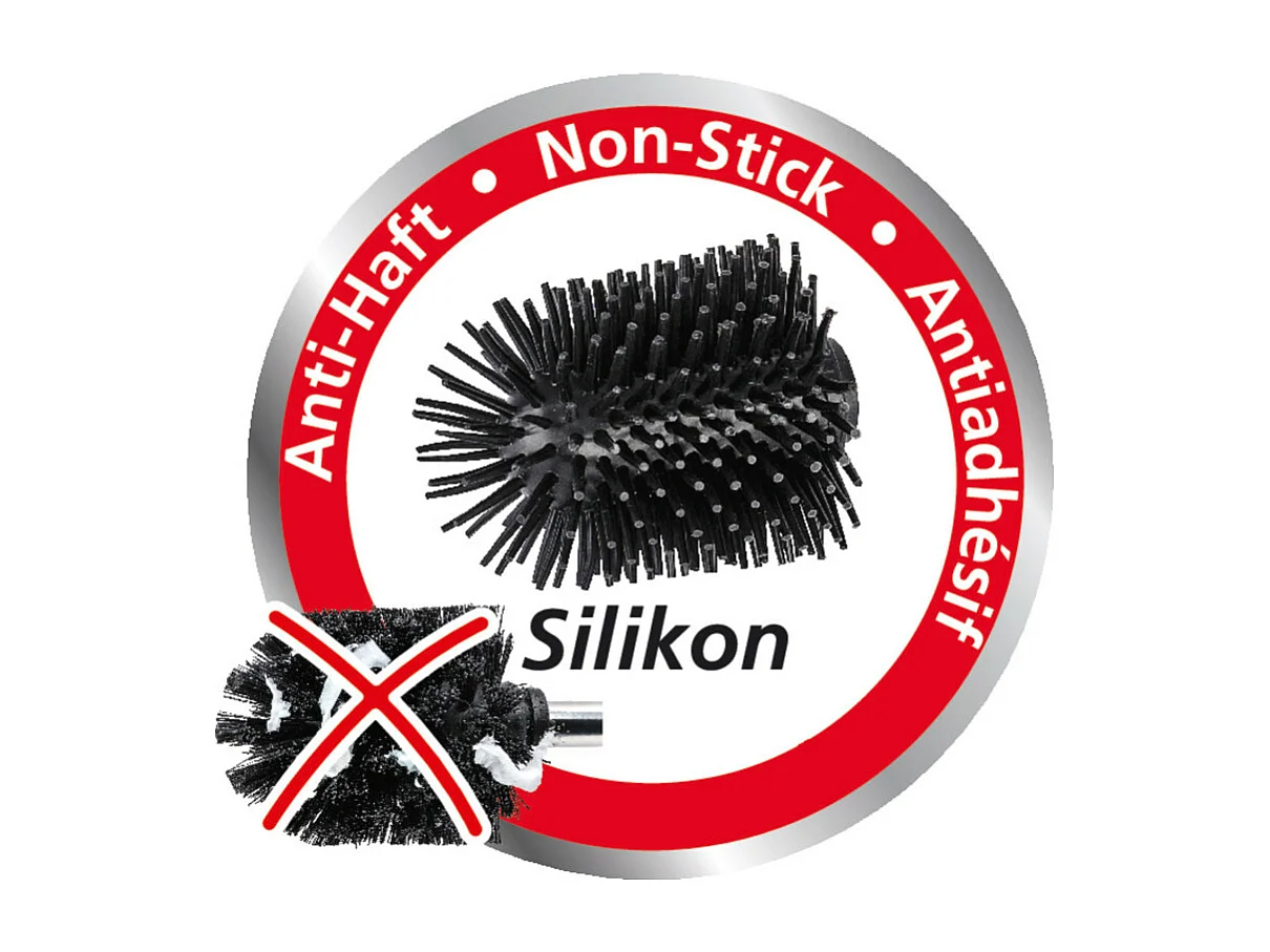 Brosse WC "Badi" en céramique et silicone - Jaune : H 38 cm