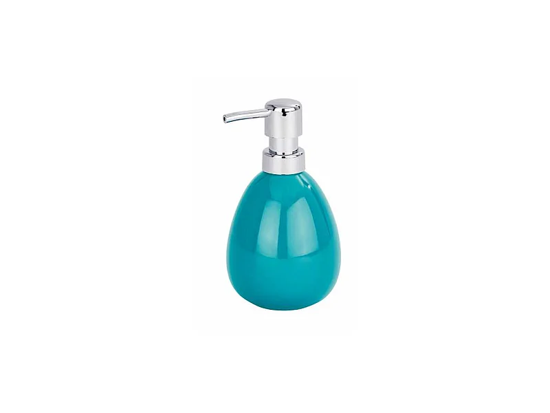 Distributeur de savon en céramique "Polaris" - Bleu pétrole - 390 ml