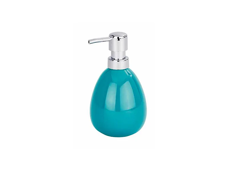 Distributeur de savon en céramique "Polaris" - Bleu pétrole - 390 ml