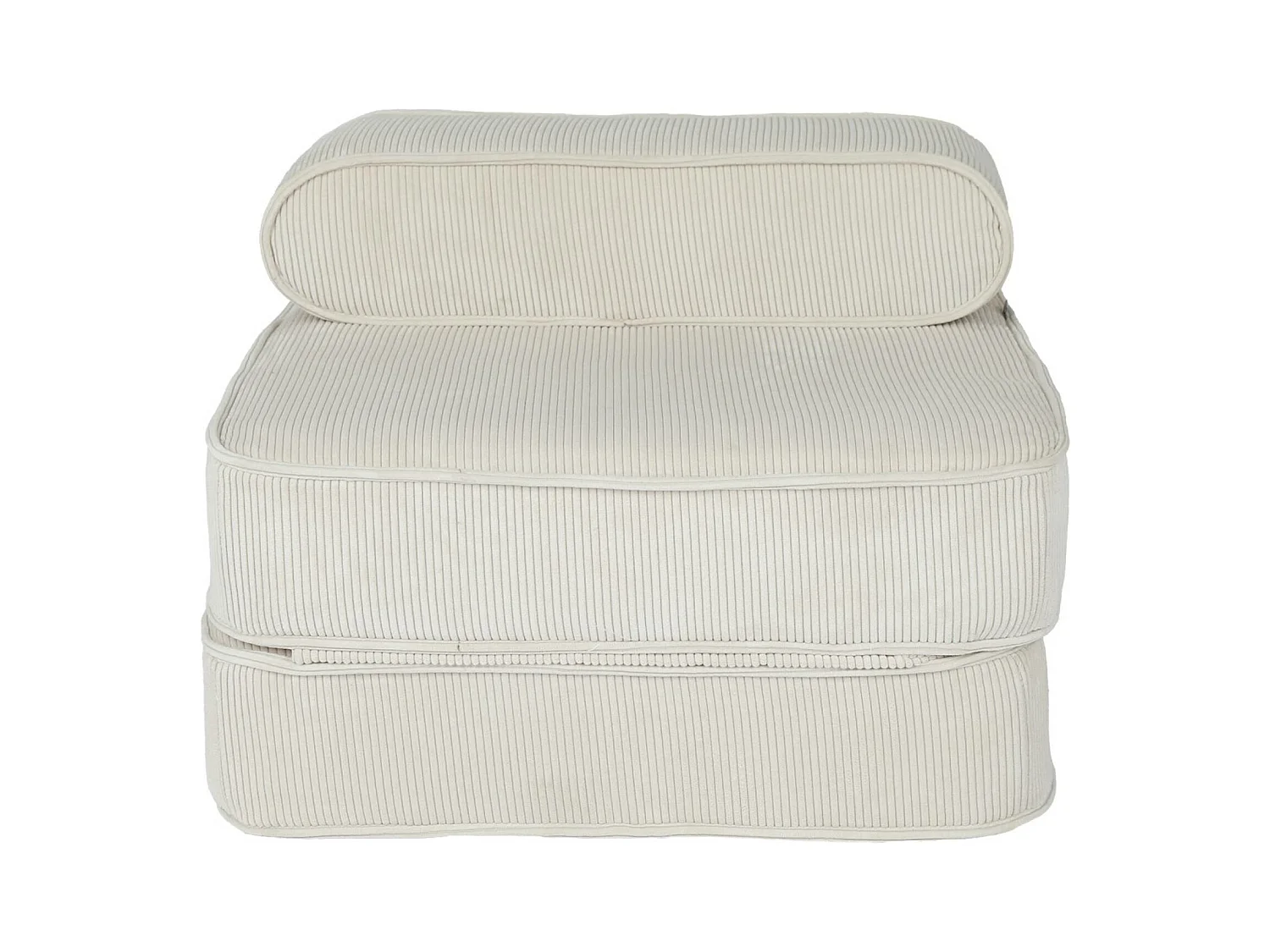 Poltrona per bambini in velluto a coste pieghevole, marrone naturale