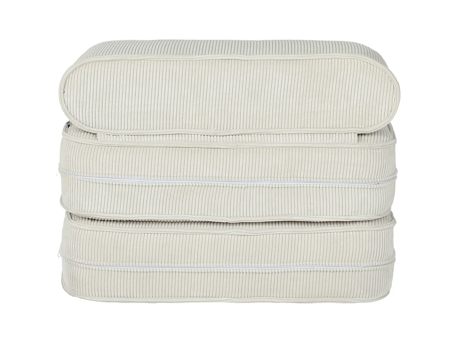 Poltrona per bambini in velluto a coste pieghevole, marrone naturale