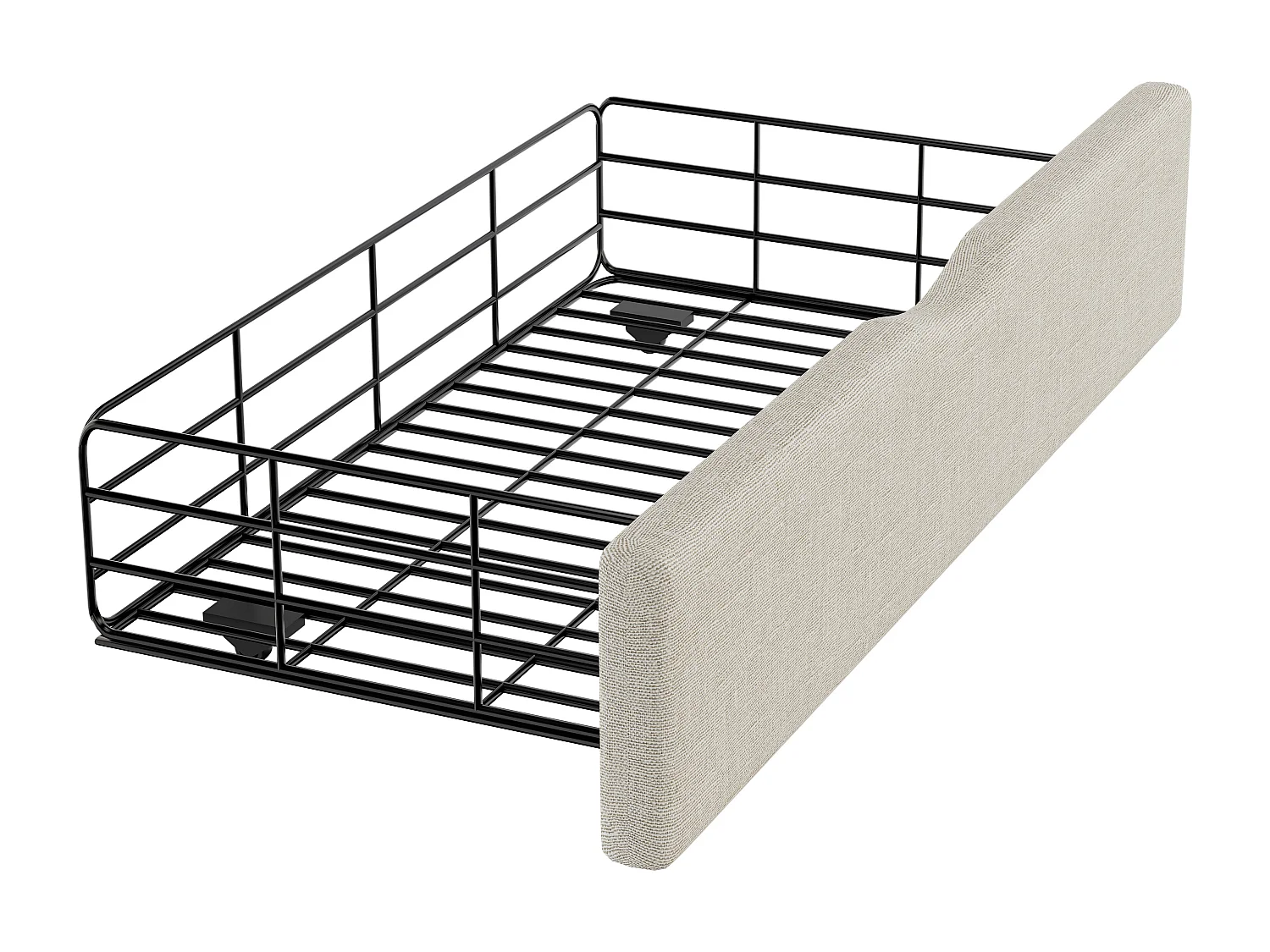 Schlafsofa 90 x 200 cm, Tagesbett, Einzel-Tagesbett mit Schubladen, großer Stauraum, Weiß