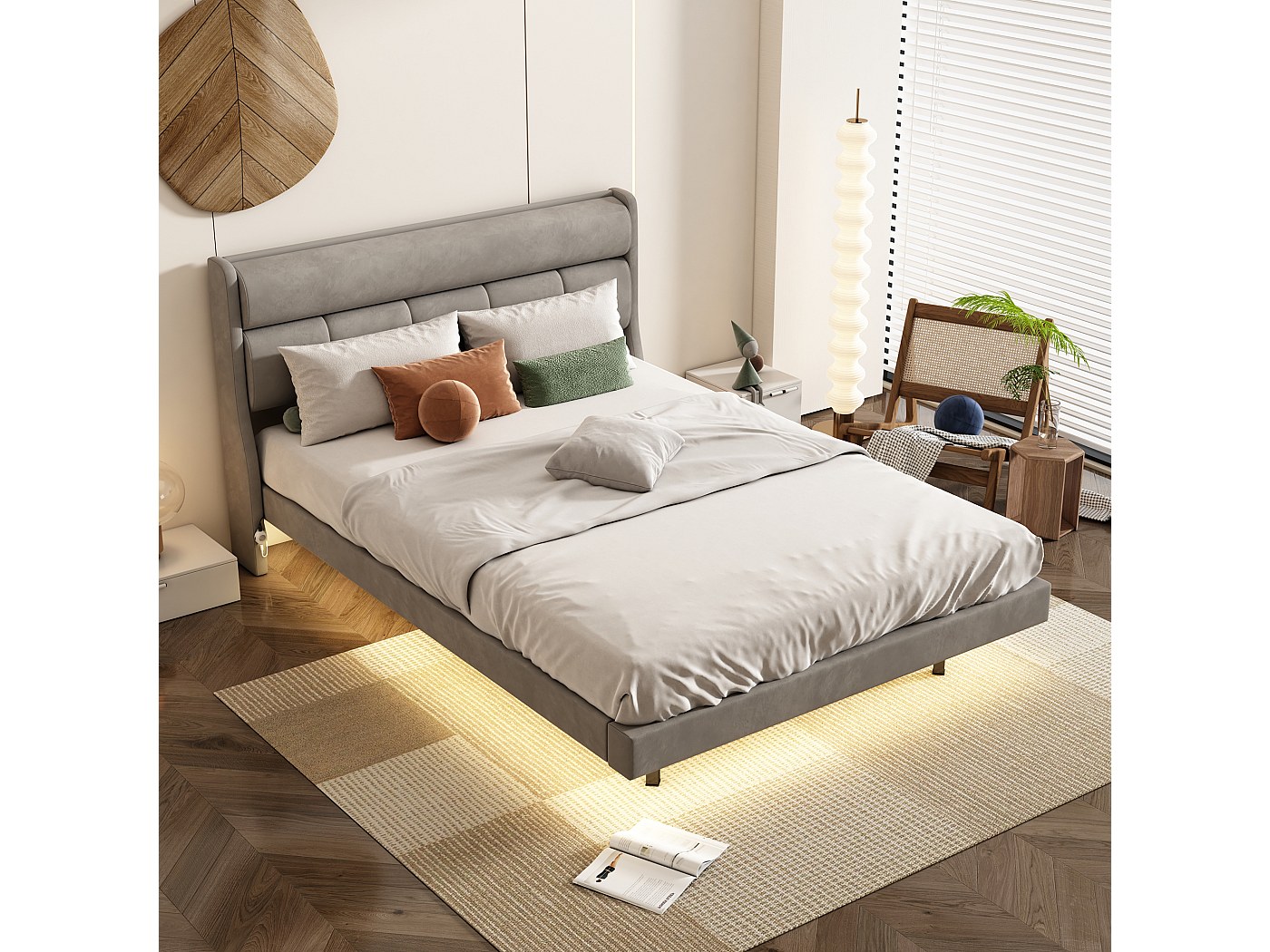 Cadre De Lit Avec Tête De Lit Noir 100 X 200 Cm Tissu VidaXL