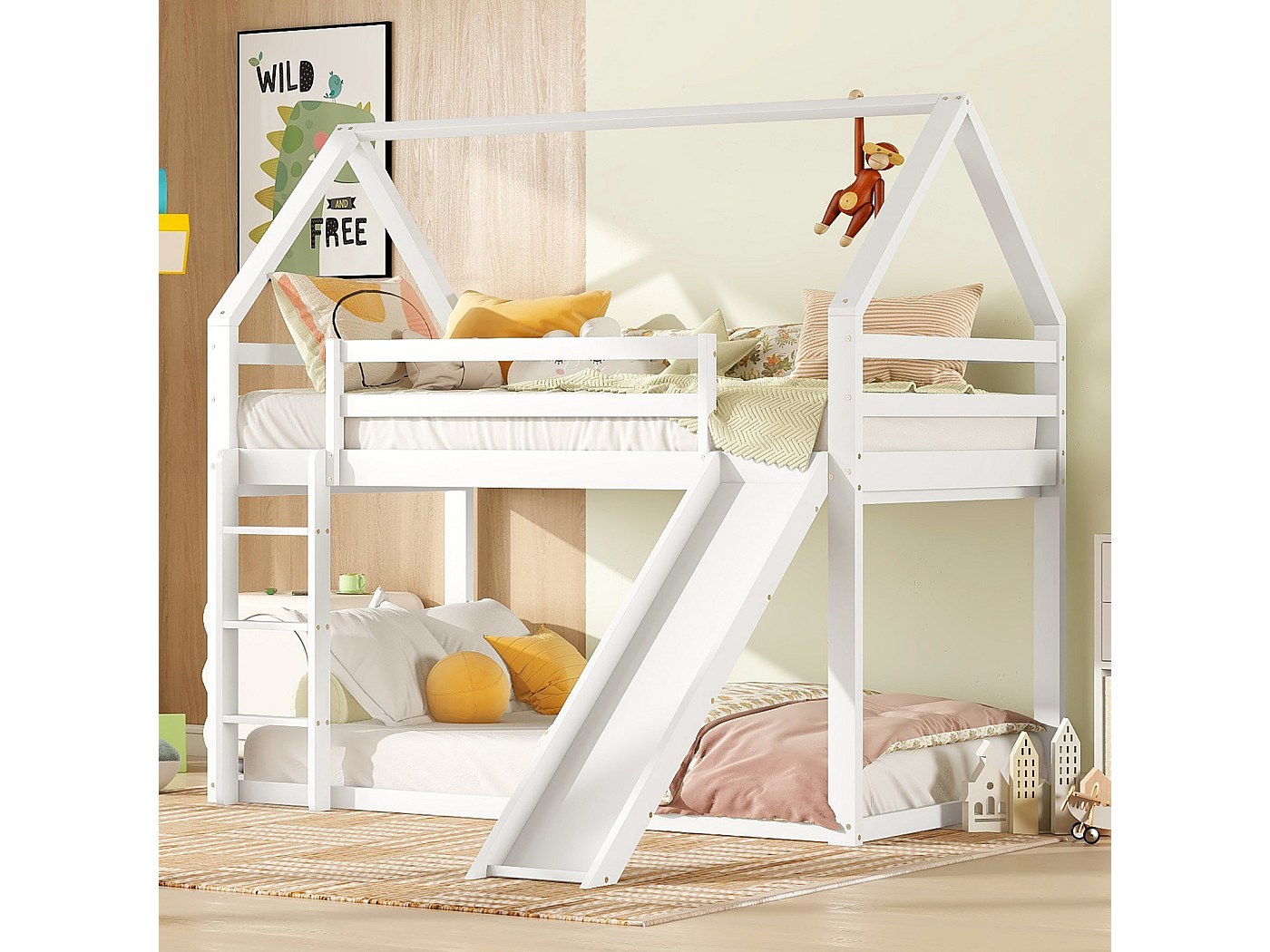Generic Protezione per scaletta per letto castello, protezione di sicurezza in tessuto Oxford, per letto castello, multifunzione, facile installazione, scaletta per parco giochi