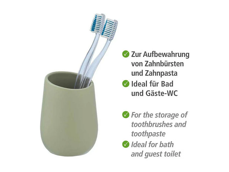 Gobelet en céramique "Badi" - Vert pale - D 8 x 11 cm