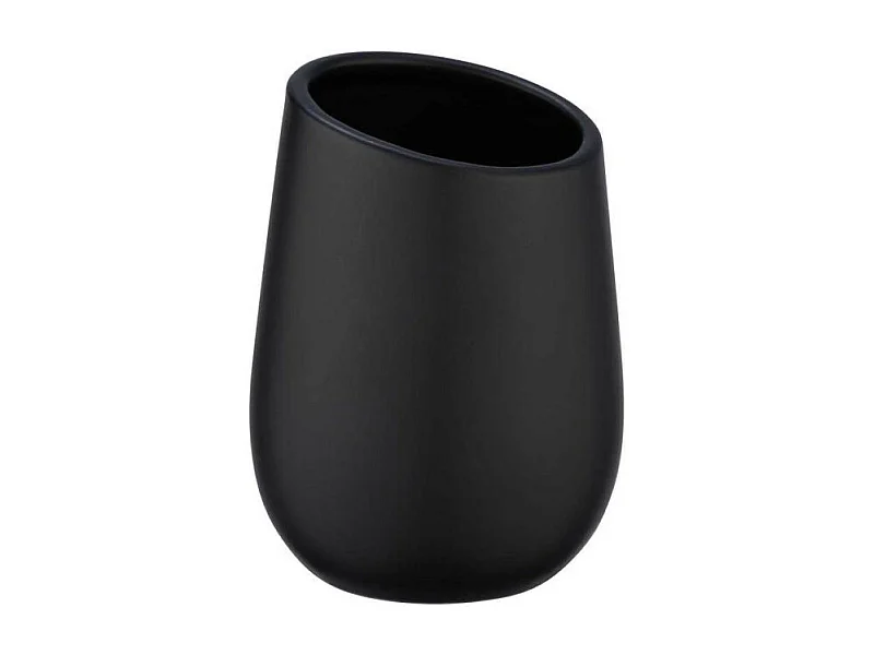 Gobelet en céramique "Badi" - Noir - D 8 x H 11 cm