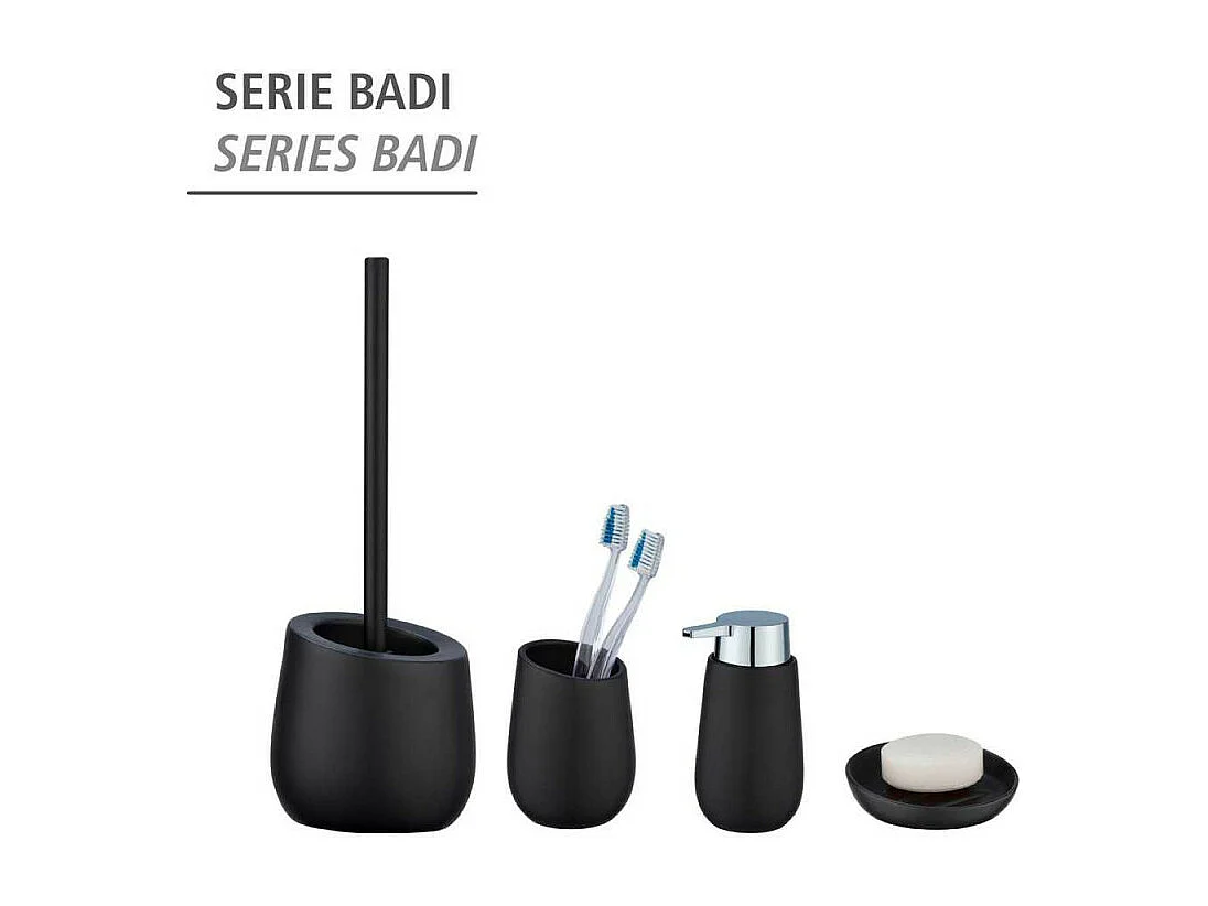 Gobelet en céramique "Badi" - Noir - D 8 x H 11 cm