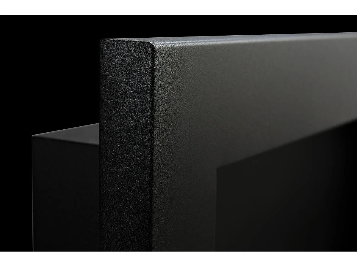 Wand- oder Einbau-Bioethanolkamin Livorno Nero L 90 x T 12 x H 40 mit Glas