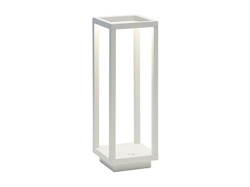 2,2 W weiße LED-Hauslaterne mit Batterie IP54 Zafferano