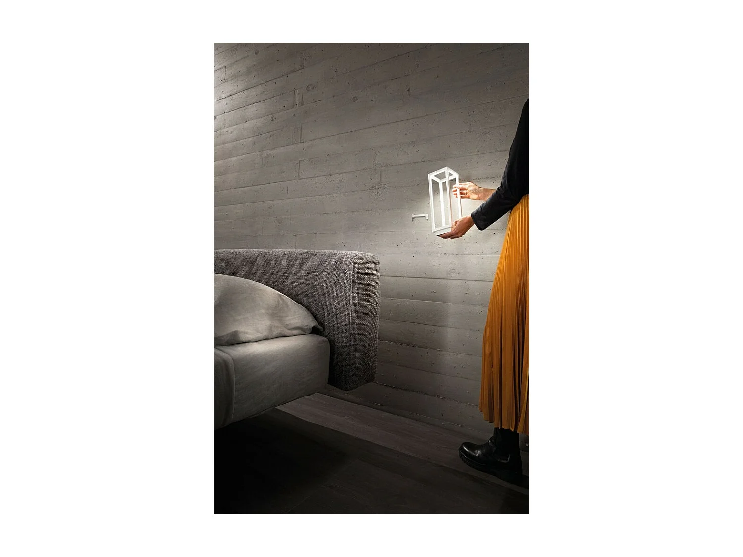 Lanterne Maison LED Blanche 2,2w avec batterie IP54 Zafferano