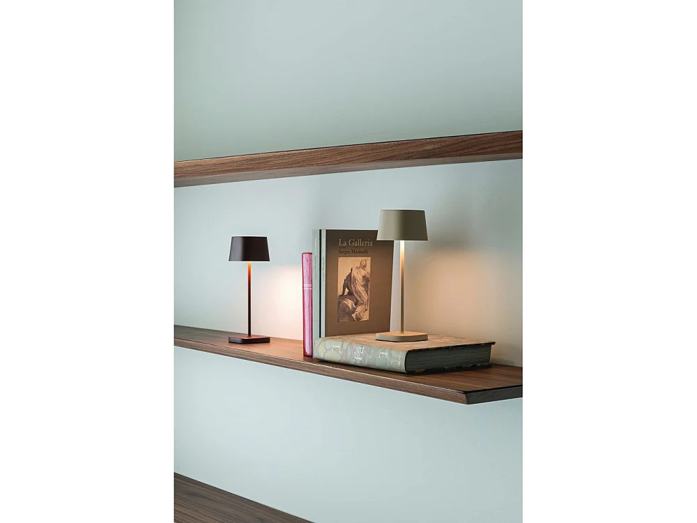 Zafferano OFELIA PRO MICRO Lampe de table LED blanche rechargeable et dimmable
