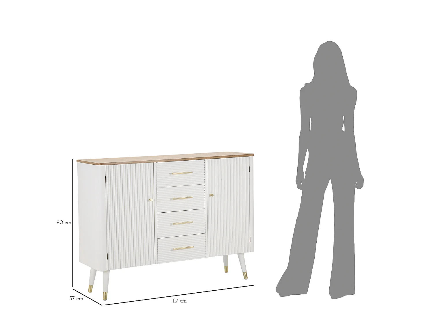 Meuble Mobile 117X37X90 cm